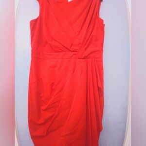 Suzi Chin For Maggie Boutique Women's Red Sheath Dress Midi‎ Sleeveless party